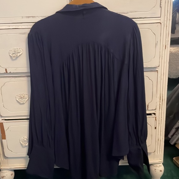 Free People blouse, navy, size small. - Picture 3 of 3
